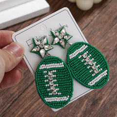Game Day Beaded Sports Earrings – Handmade Football, Basketball & Soccer Fan Jewelry