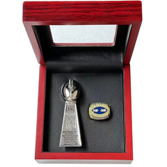 New York Giants Super Bowl Championship Ring & Trophy Set– 1986, 1991, 2008 & 2012