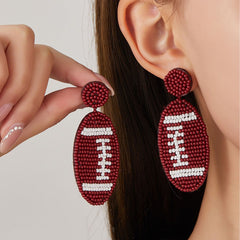 Game Day Beaded Sports Earrings – Handmade Football, Basketball & Soccer Fan Jewelry