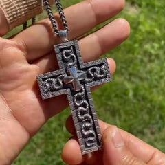 Openable Cross Pendant Necklace for Men