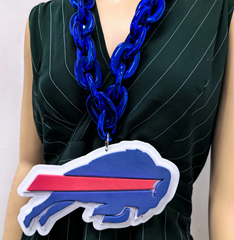 Oversize Sports Fan Chain Team Logo Pendant Necklace – Perfect Gift for Fans Game Day Decoration