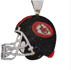 Custom Football Team Logo Helmet Pendant Necklace-Personalized Gifts for Fans