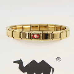 Football Team Logo Italian Charm Bracelet – Custom Gifts for Fans