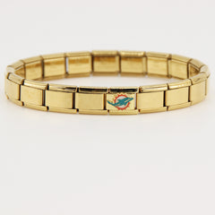 Football Team Logo Italian Charm Bracelet – Custom Gifts for Fans