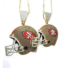 Custom Football Team Logo Helmet Pendant Necklace-Personalized Gifts for Fans