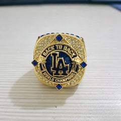 New 2025 Los Angeles Dodgers World Championship Ring - LA Baseball Fan Collectible Gift - Side Profile View