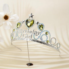 Birthday Girl Tiaras & Crowns for Women Princess Crown Silver Headpiece for Birthday Party