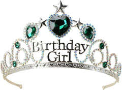Birthday Girl Tiaras & Crowns for Women Princess Crown Silver Headpiece for Birthday Party