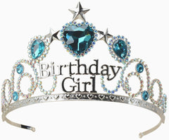 Birthday Girl Tiaras & Crowns for Women Princess Crown Silver Headpiece for Birthday Party