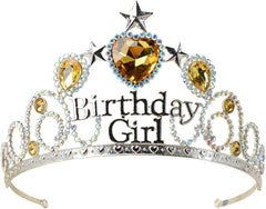 Birthday Girl Tiaras & Crowns for Women Princess Crown Silver Headpiece for Birthday Party
