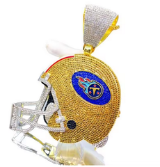 Custom Football Team Logo Helmet Pendant Necklace-Personalized Gifts for Fans