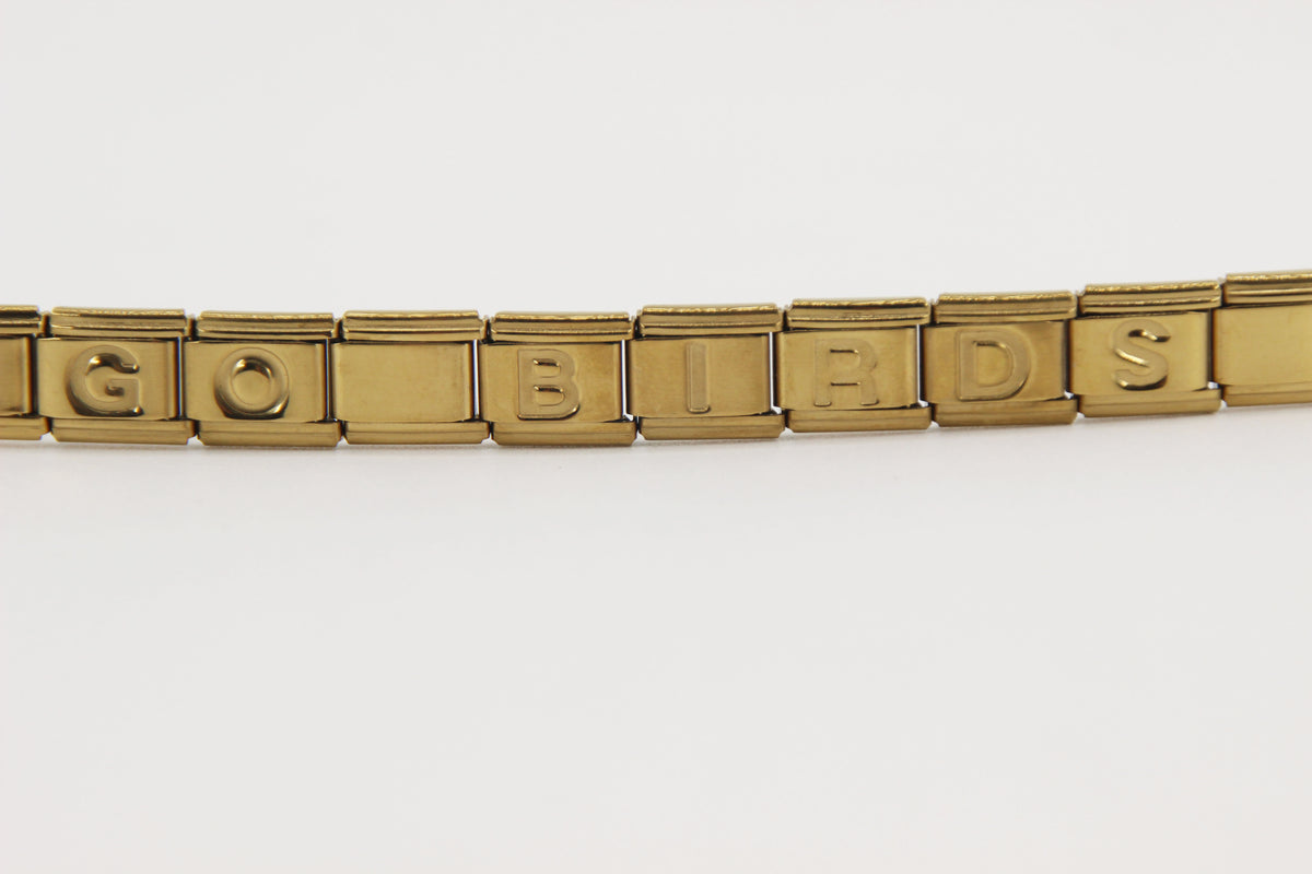 GO BIRDS  Italian Charm Bracelet -Game Day & Special Gift for Eagles Fans