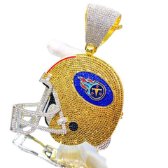 Custom Football Team Logo Helmet Pendant Necklace-Personalized Gifts for Fans