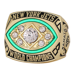 New York Jets Super Bowl III Championship Ring & Trophy Set   – Replica Collectible Gift for Fans