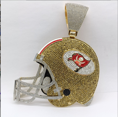 Custom Football Team Logo Helmet Pendant Necklace-Personalized Gifts for Fans