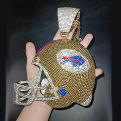 Custom Football Team Logo Helmet Pendant Necklace-Personalized Gifts for Fans
