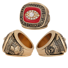 Kansas City Chiefs All Super Bowl Championship Ring & Trophy Set– 1970, 2020 & 2023  Winners Replica Collection
