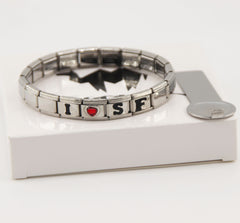 San Francisco 49ers Italian Charm Bracelet – Sports Fan Gift for Holiday, Birthday & Game Day