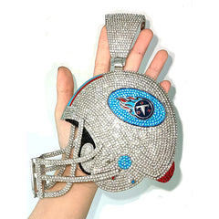 Custom Football Team Logo Helmet Pendant Necklace-Personalized Gifts for Fans