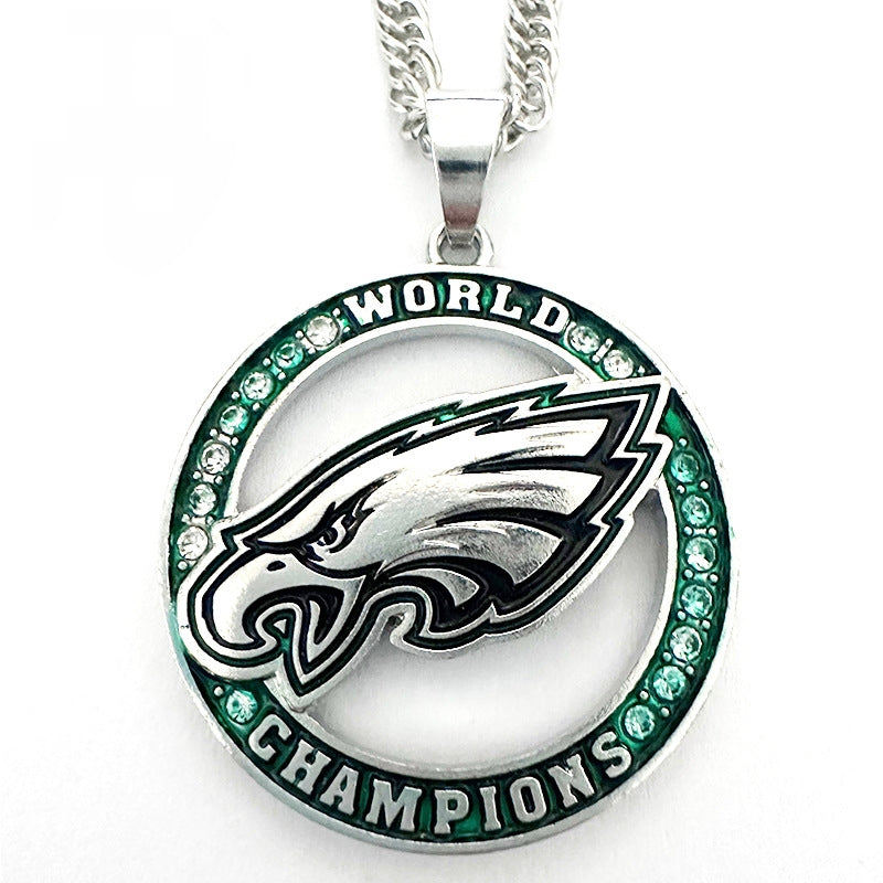 2025 Philadelphia Eagles Super Bowl Champions Pendant Necklace-24 Inches