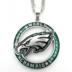 2025 Philadelphia Eagles Super Bowl Champions Pendant Necklace-24 Inches