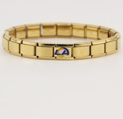 Football Team Logo Italian Charm Bracelet – Custom Gifts for Fans