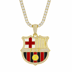 Customized Gifts Barcelona F.C. Pendant Necklace Chain for Football Fans