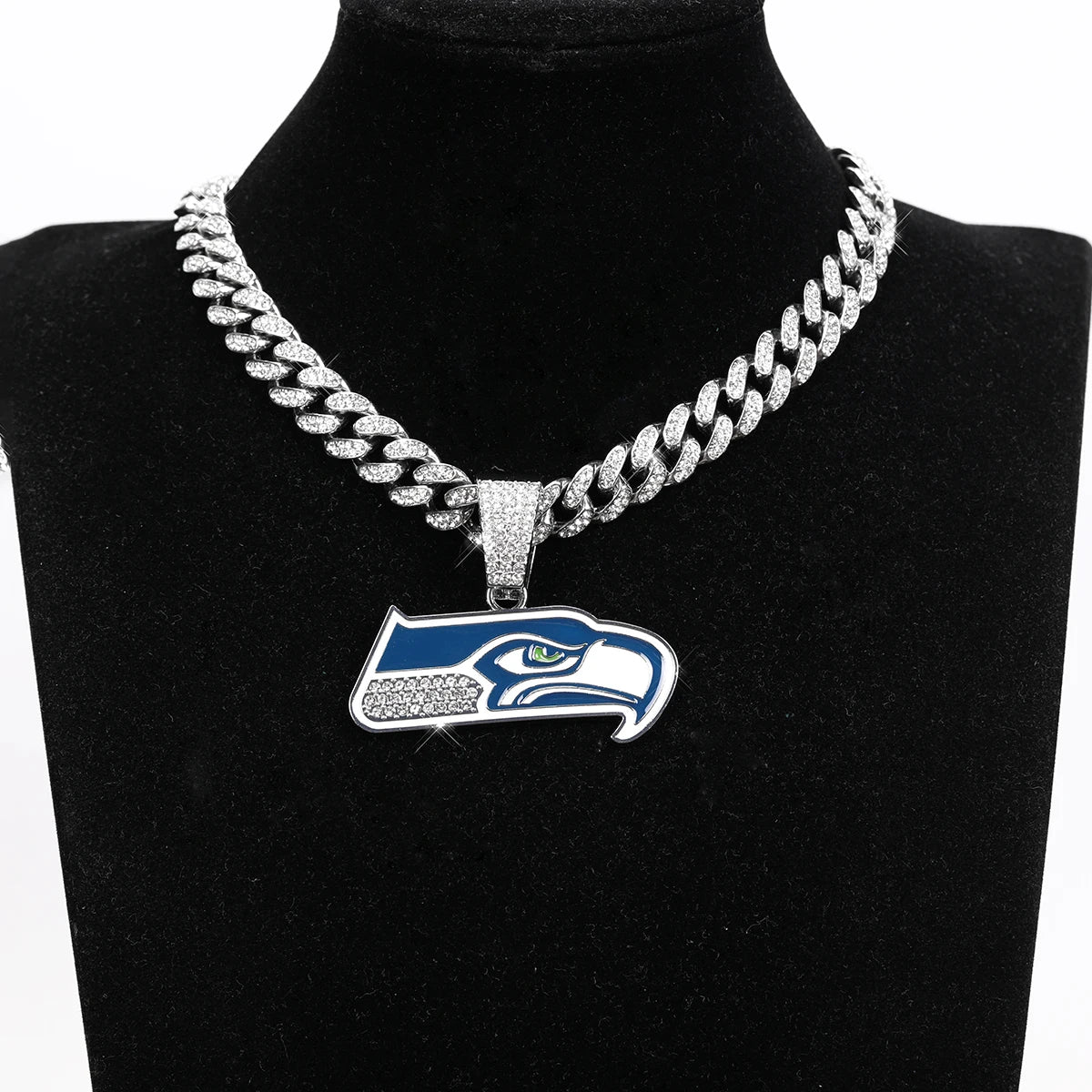 Sports Customized LOGO Pendant Necklace with Iced Out Cuban Chains for Football Fans Birthday Gifts - Image 41