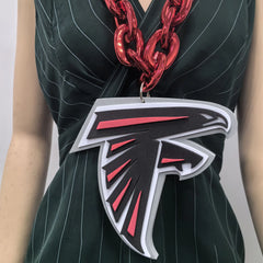 Oversize Sports Fan Chain Team Logo Pendant Necklace – Perfect Gift for Fans Game Day Decoration