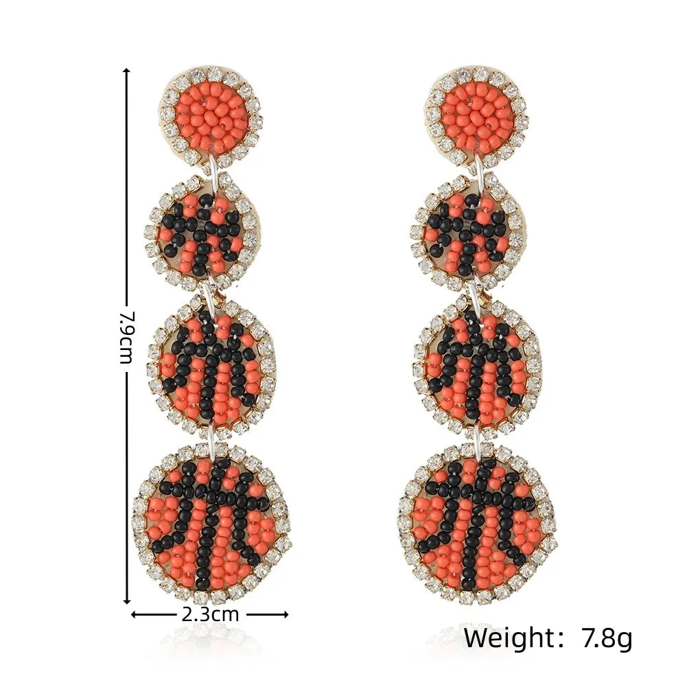 Game Day Beaded Sports Earrings – Handmade Football, Basketball & Soccer Fan Jewelry