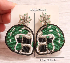 Game Day Beaded Sports Earrings – Handmade Football, Basketball & Soccer Fan Jewelry