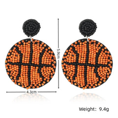 Game Day Beaded Sports Earrings – Handmade Football, Basketball & Soccer Fan Jewelry