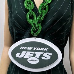Oversize Sports Fan Chain Team Logo Pendant Necklace – Perfect Gift for Fans Game Day Decoration