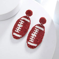 Game Day Beaded Sports Earrings – Handmade Football, Basketball & Soccer Fan Jewelry