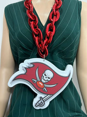 Oversize Sports Fan Chain Team Logo Pendant Necklace – Perfect Gift for Fans Game Day Decoration