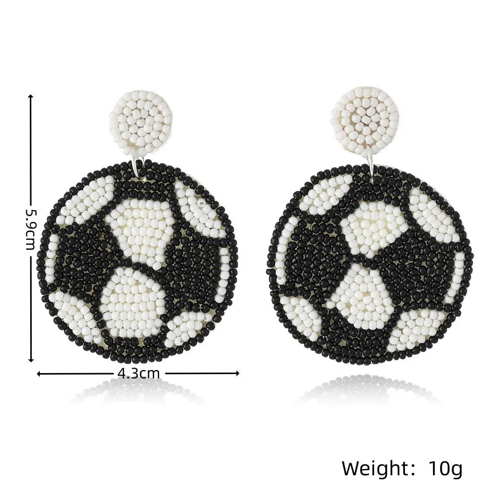 Game Day Beaded Sports Earrings – Handmade Football, Basketball & Soccer Fan Jewelry
