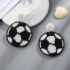 Game Day Beaded Sports Earrings – Handmade Football, Basketball & Soccer Fan Jewelry