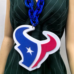 Oversize Sports Fan Chain Team Logo Pendant Necklace – Perfect Gift for Fans Game Day Decoration