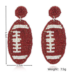 Game Day Beaded Sports Earrings – Handmade Football, Basketball & Soccer Fan Jewelry