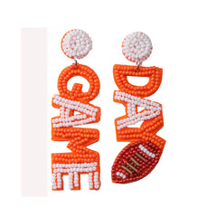 Game Day Beaded Sports Earrings – Handmade Football, Basketball & Soccer Fan Jewelry