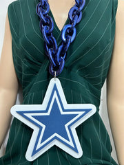 Oversize Sports Fan Chain Team Logo Pendant Necklace – Perfect Gift for Fans Game Day Decoration