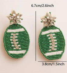 Game Day Beaded Sports Earrings – Handmade Football, Basketball & Soccer Fan Jewelry