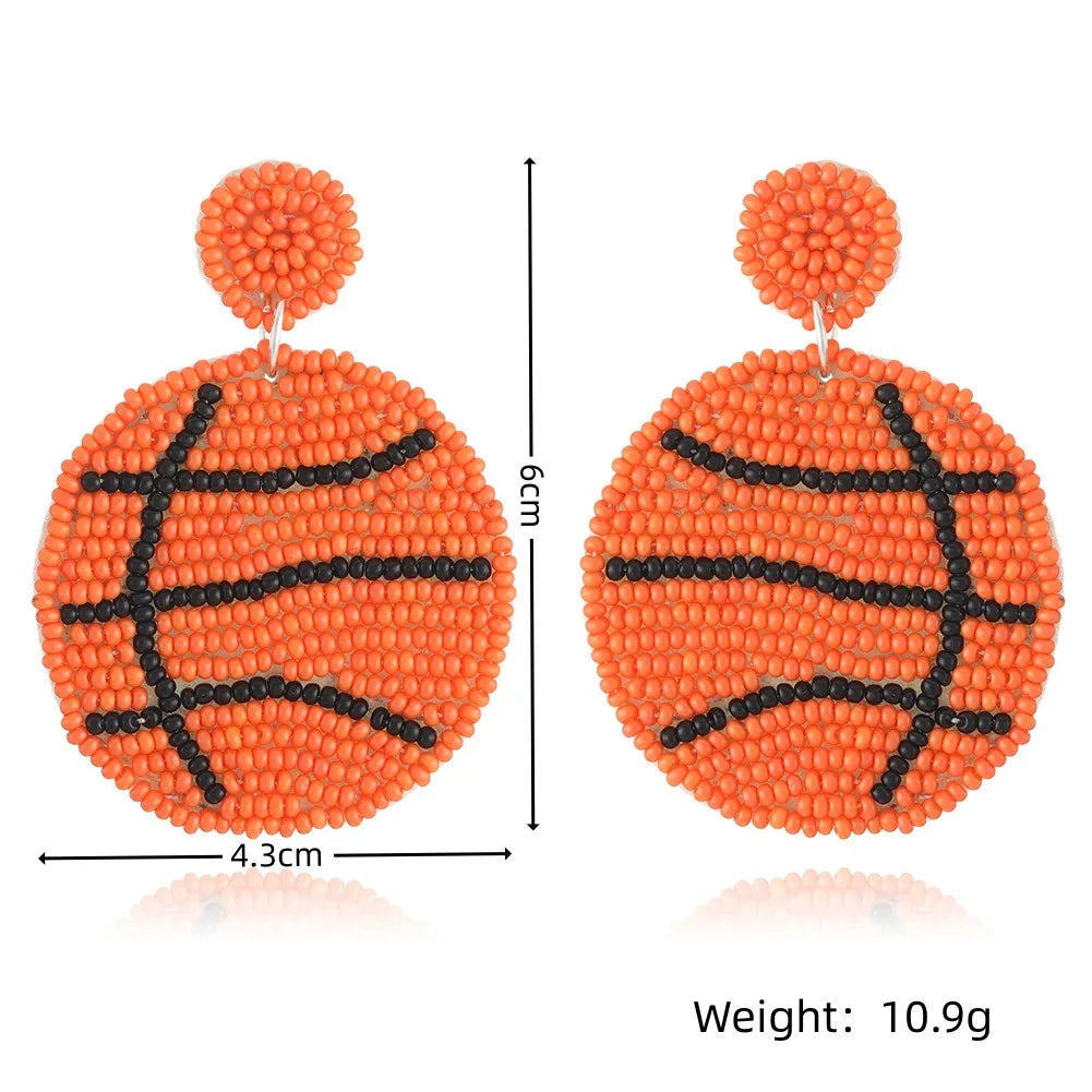 Game Day Beaded Sports Earrings – Handmade Football, Basketball & Soccer Fan Jewelry