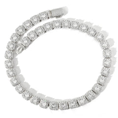 S925 Iced Out Moissanite Cuban Chain