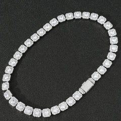 S925 Iced Out Moissanite Cuban Chain
