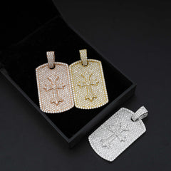 Luxury Iced Out Moissanite/Zircon Cross Pendant