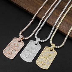 Luxury Iced Out Moissanite/Zircon Cross Pendant
