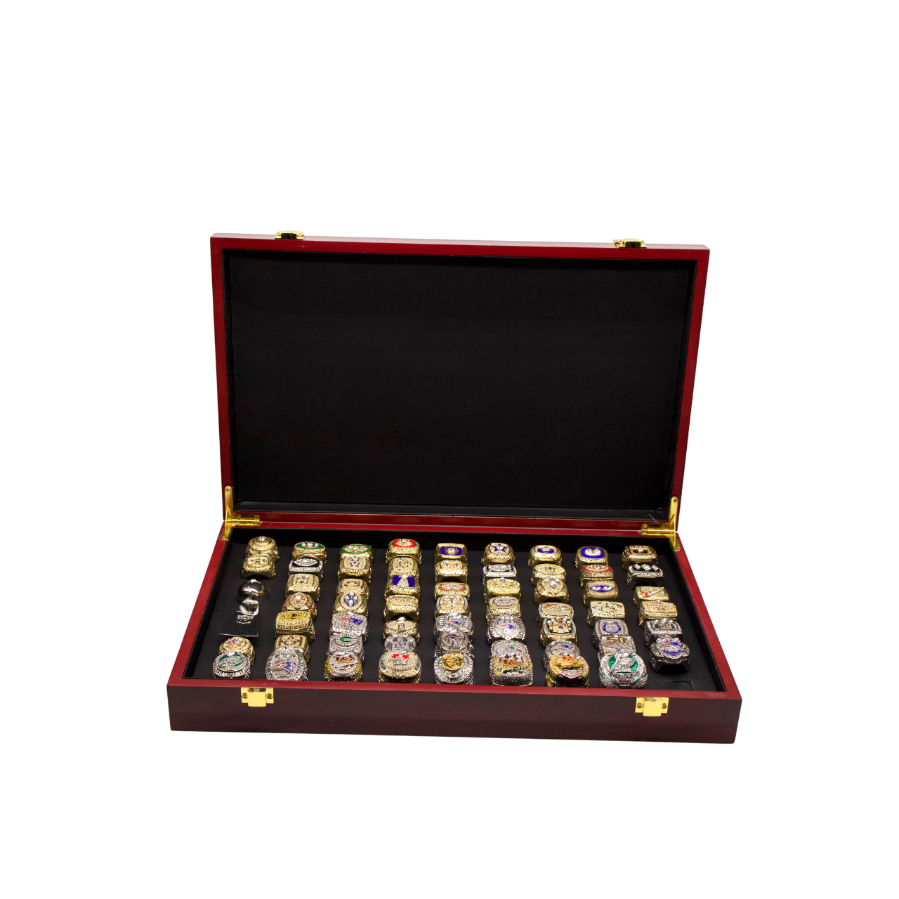 Complete 59 - Piece Super Bowl Championship Ring Collection (1966 - Engraving Detail