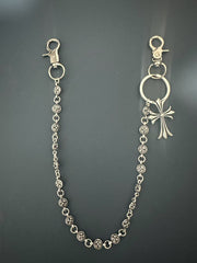 Gothic Wallet Chain for Jeans – Punk Y2K Pants Chain with Cross Charms