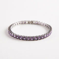 Rainbow Square Tennis Bracelet